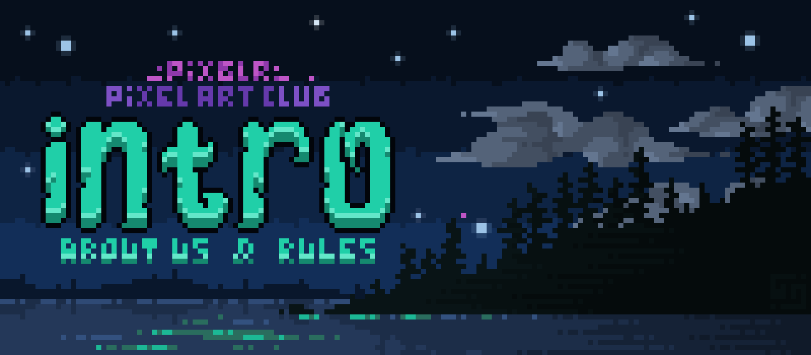 Banner I made for the Pixblr, a pixel-art community on
                    Tumblr.