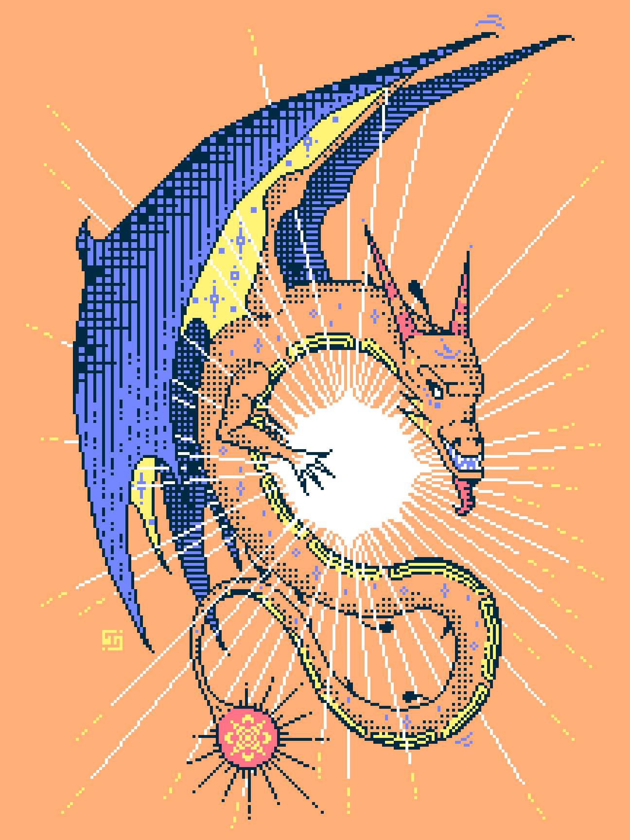 The Spark Caster — 2025, 210x297px, 6 colors